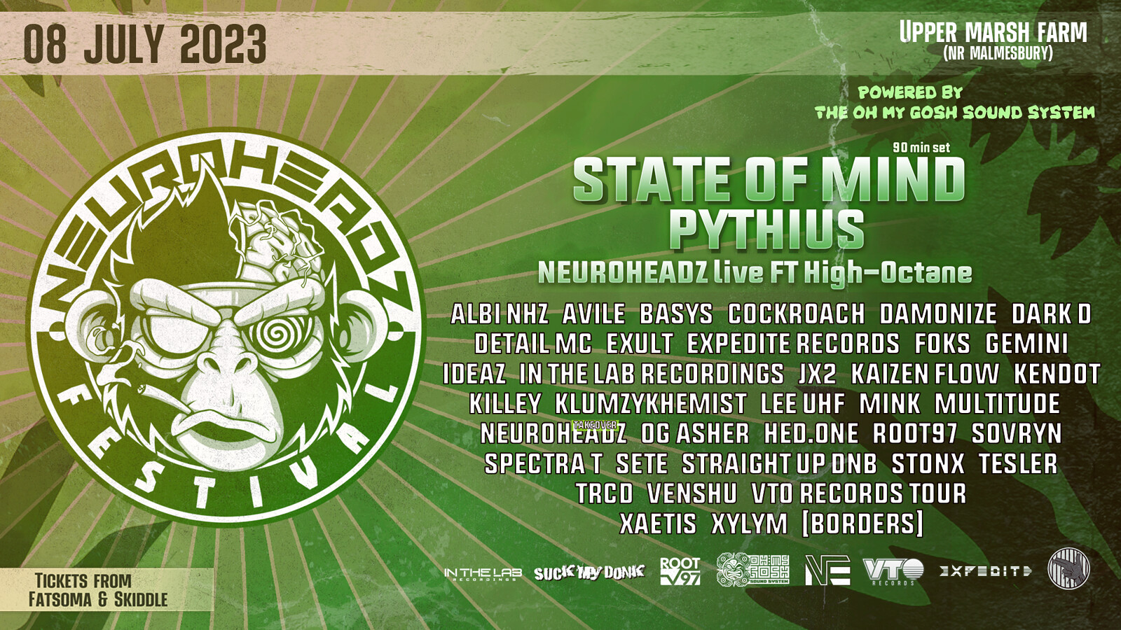 Neuroheadz Festival 2023 at UMF Storage, The Old Airfield Upper Marsh Farm, Brokenborough SN16 9SR