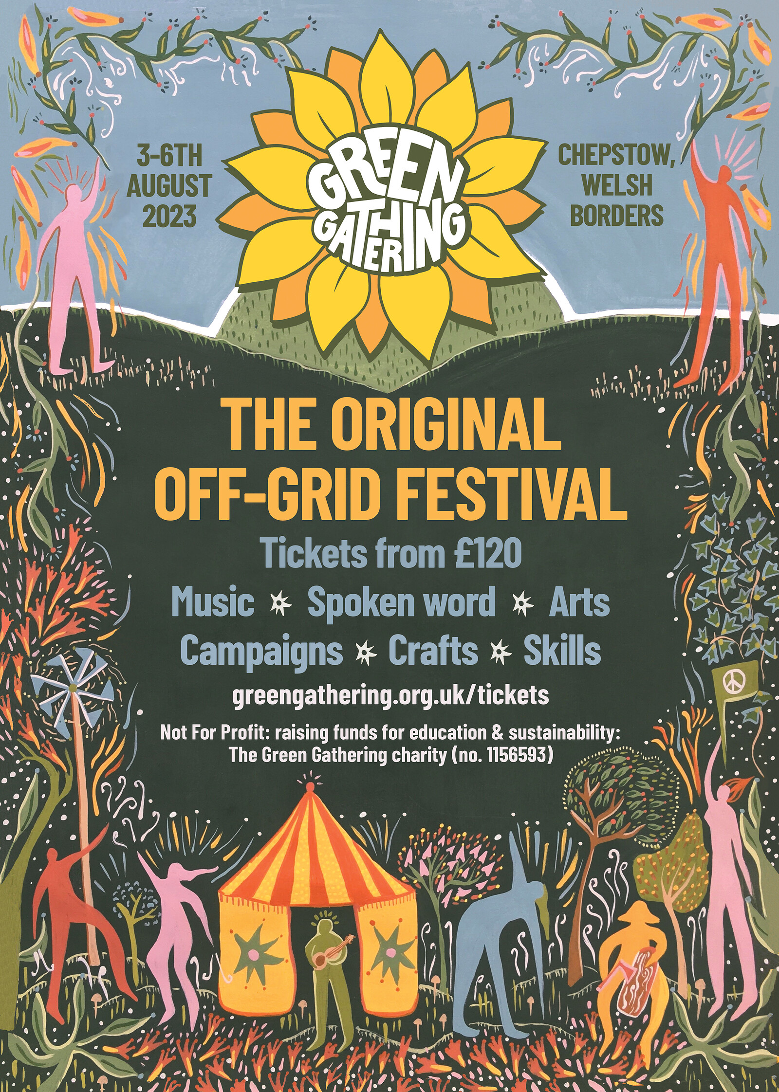 The Green Gathering 2023 at Piercefield Park, Chepstow, Monmouthshire NP16 6BE
