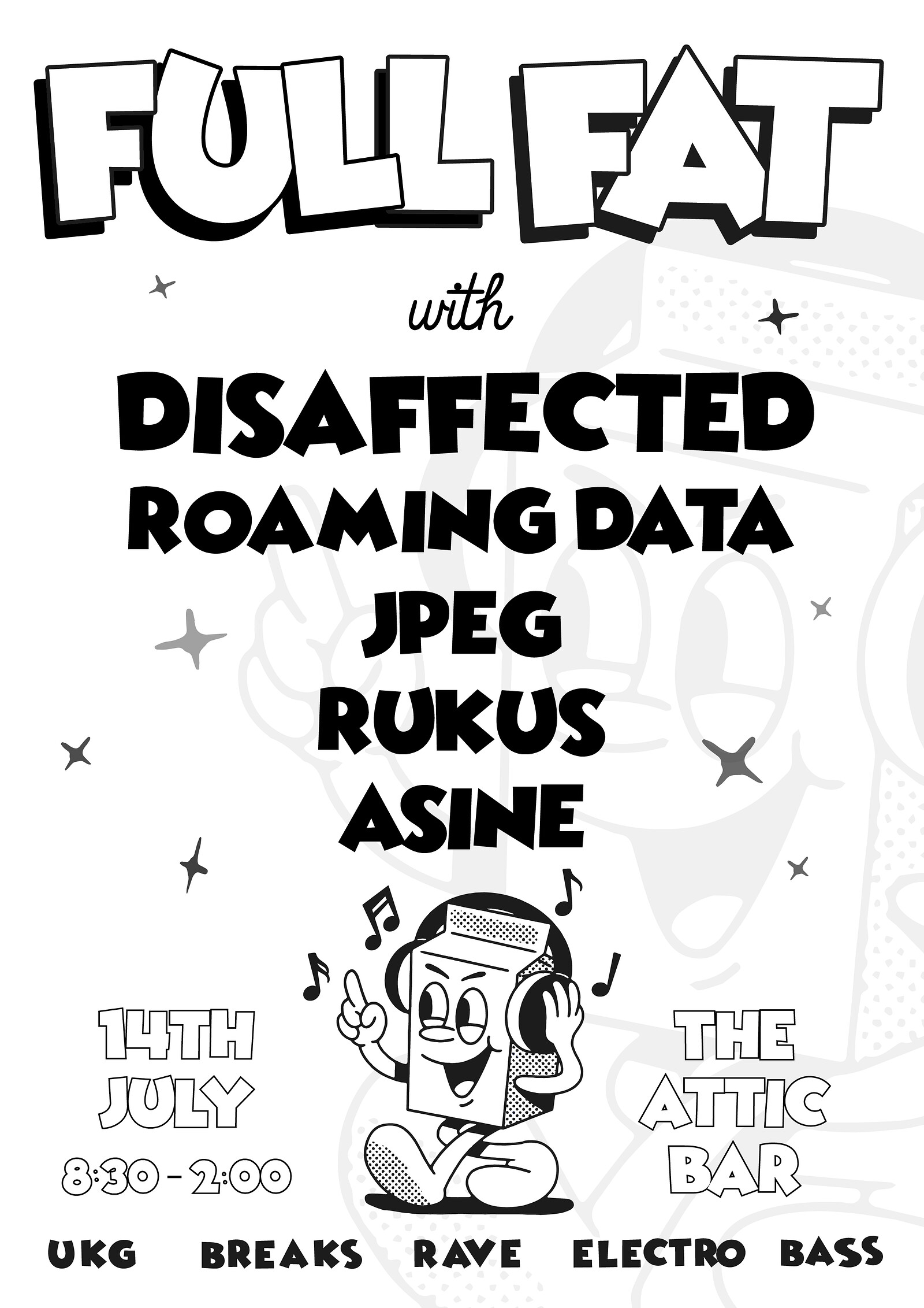 FULL FAT w/ Disaffected, Roaming Data & JPEG at The Attic Bar