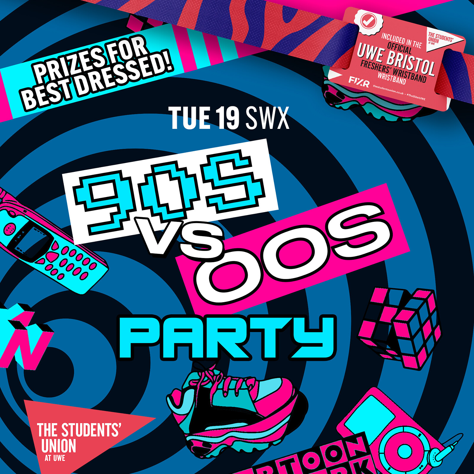 UWE Bristol - 90s vs 00s Party at Motion