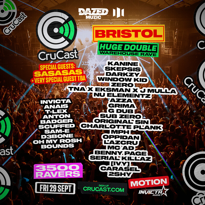 CruCast Warehouse Rave: Bristol at Motion