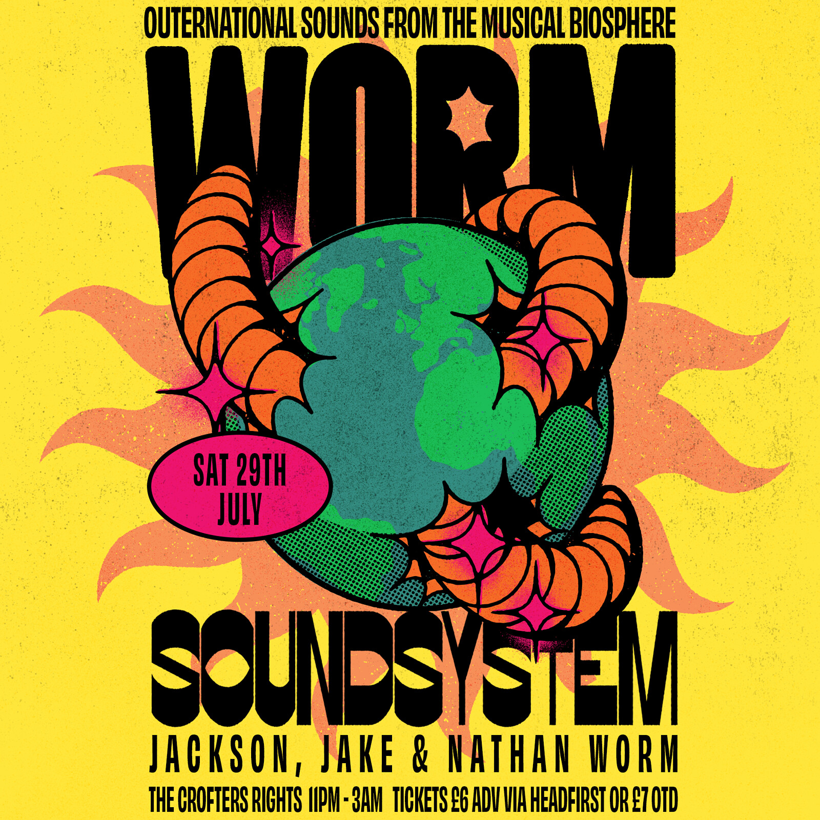 Worm Soundsystem: Jackson, Jake & Nathan Worm at Crofters Rights