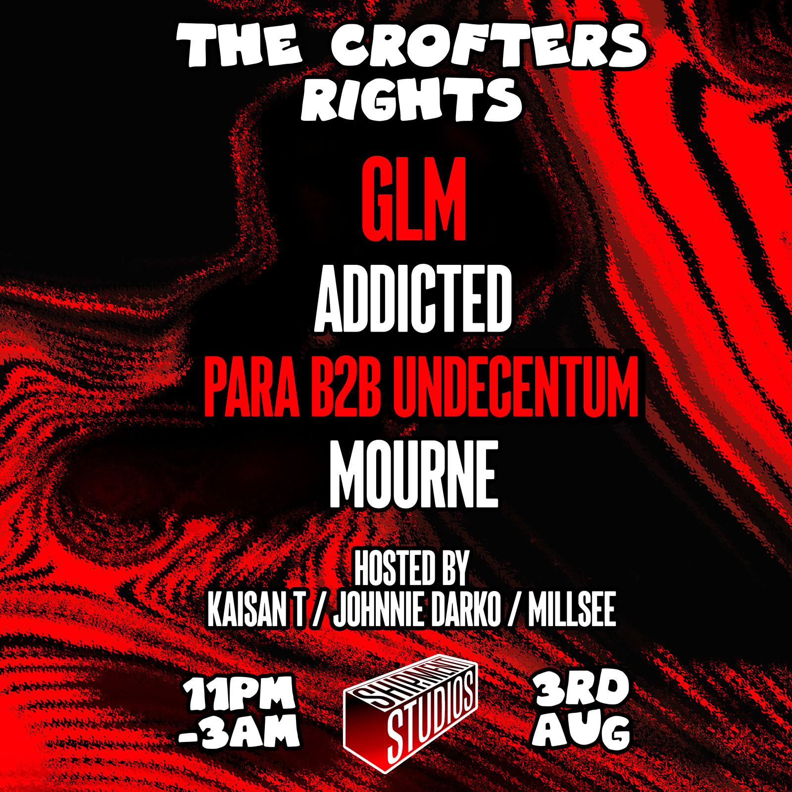 GLM, Addicted & Friends at Crofters Rights