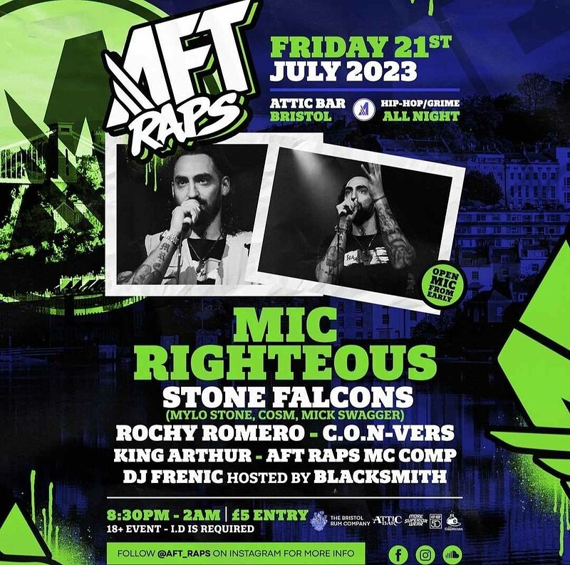 AFT Raps Presents Mic Righteous at The Attic Bar