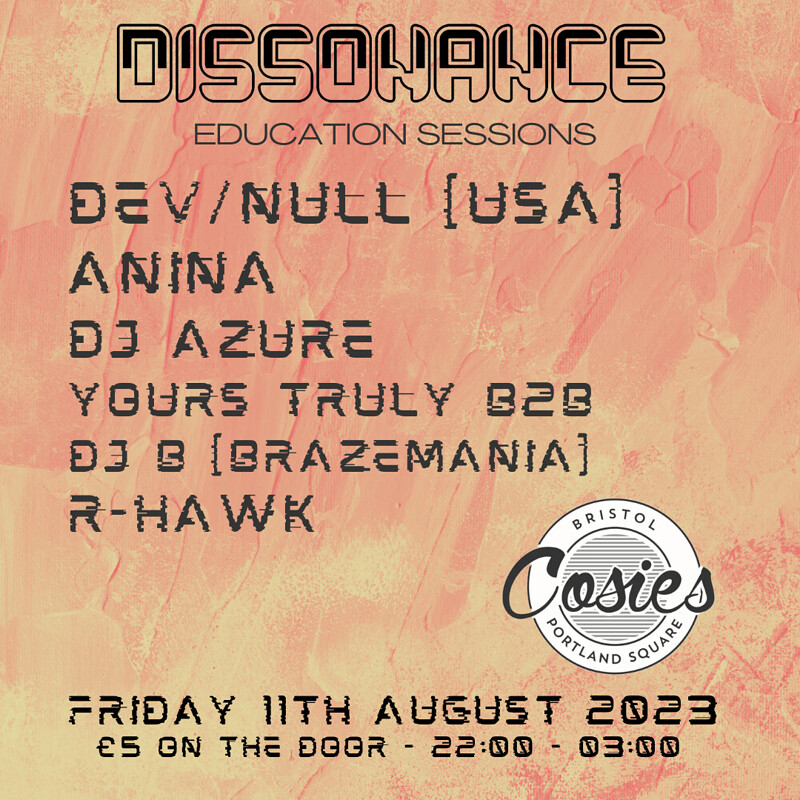 Dissonance x Education Sessions: Dev/Null at Cosies