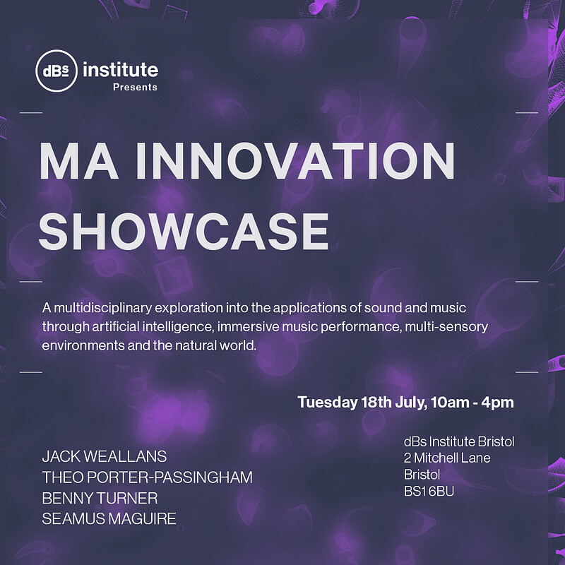 MA Innovation Showcase at dBs Institute, 2 Mitchell Lane, Bristol, BS1 6BU