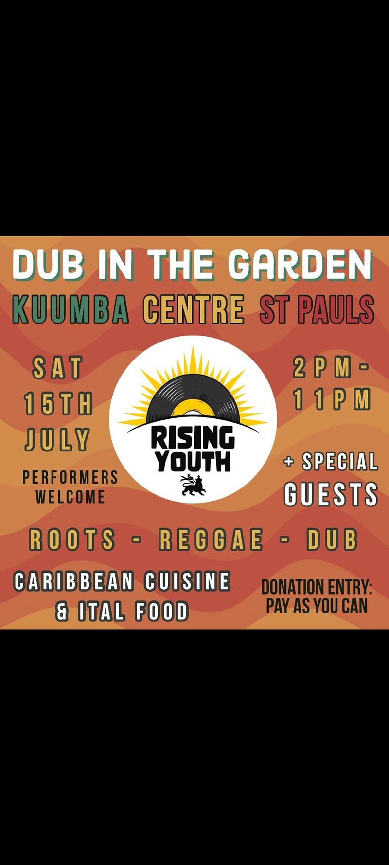 Dub in the garden at Kuumba centre