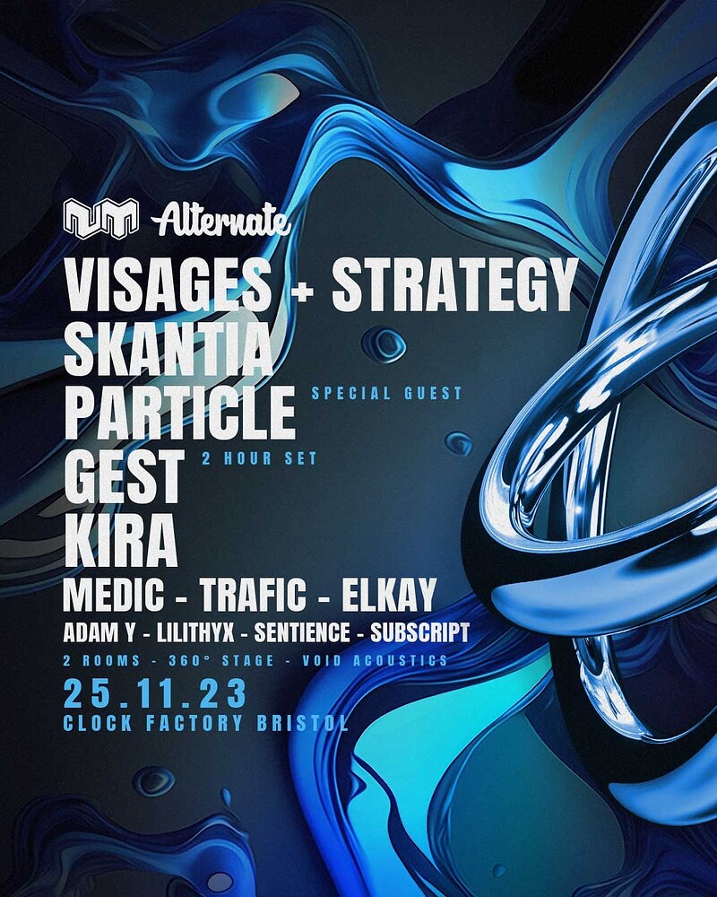 Nu:Motive x Alternate: Visages + Strategy, Skantia at Clock Factory