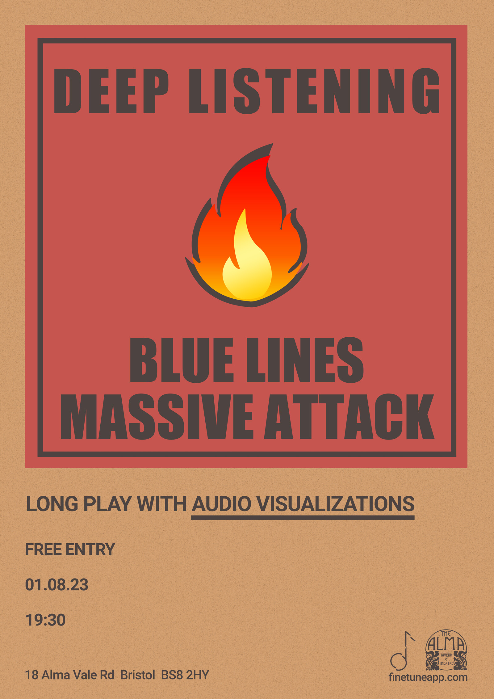 Deep Listening: Blue Lines by Massive Attack at The Alma Theatre