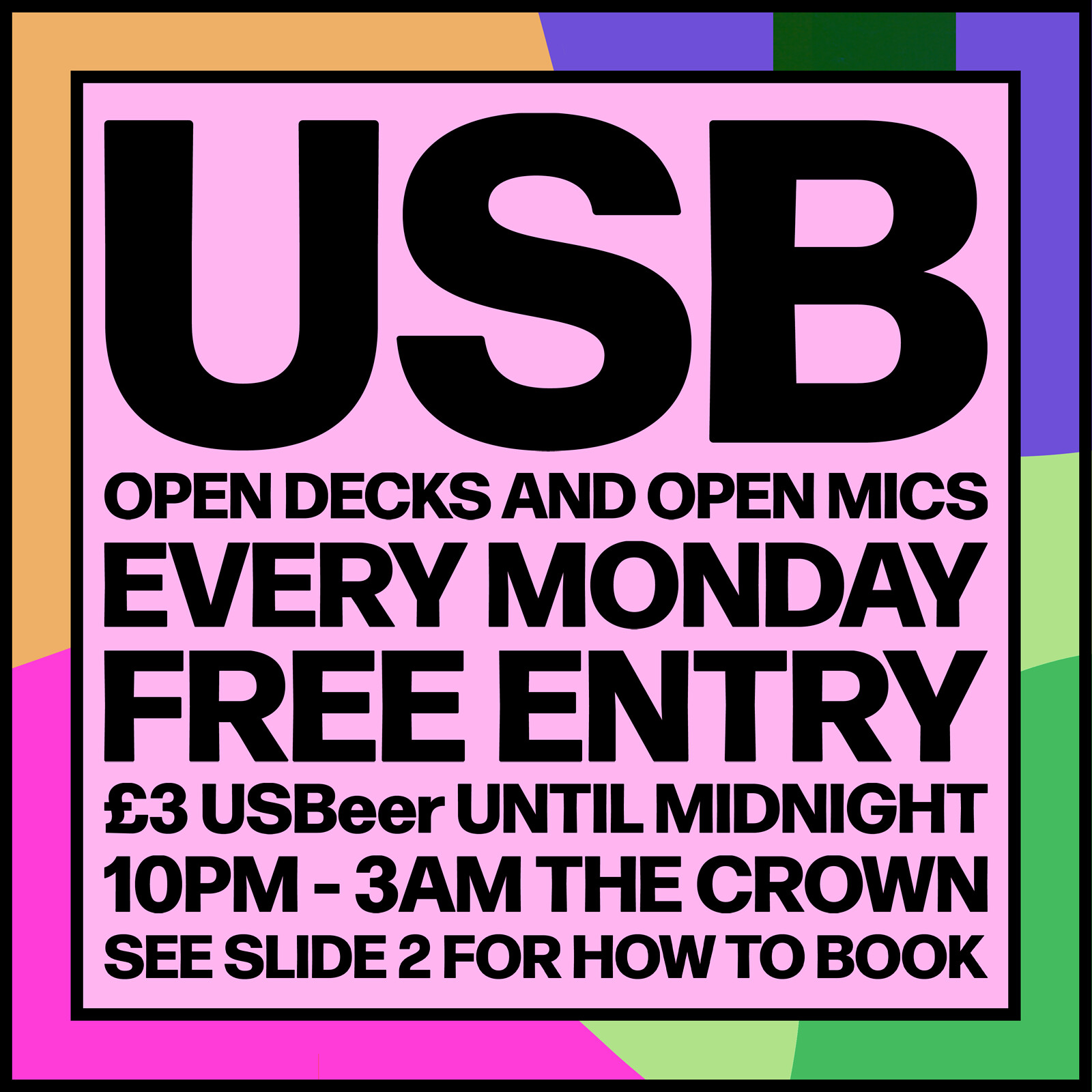 USB Monday - Open Decks at The Crown