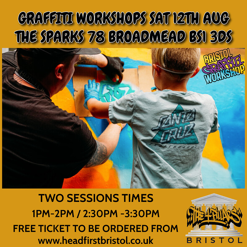 4 Pillars Graffiti Workshops at Sparks Bristol
