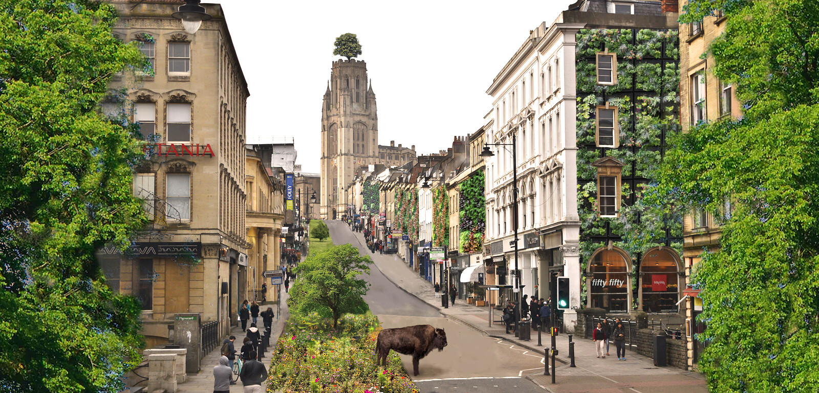 Imagining Bristol 2040, Nature Utopia at Sparks, Broadmead, Bristol, BS1 3DS