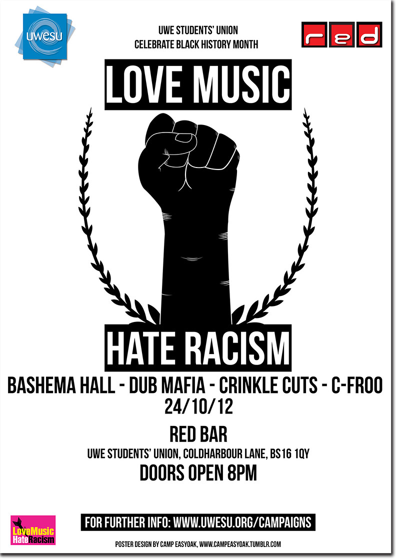 Love Music Hate Racism at Red Bar, Frenchay Campus