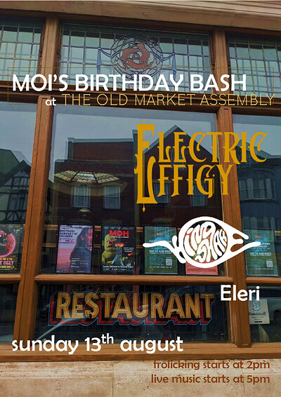 Moi's Birthday Bash. Electric Effigy + friends at The Old Market Assembly