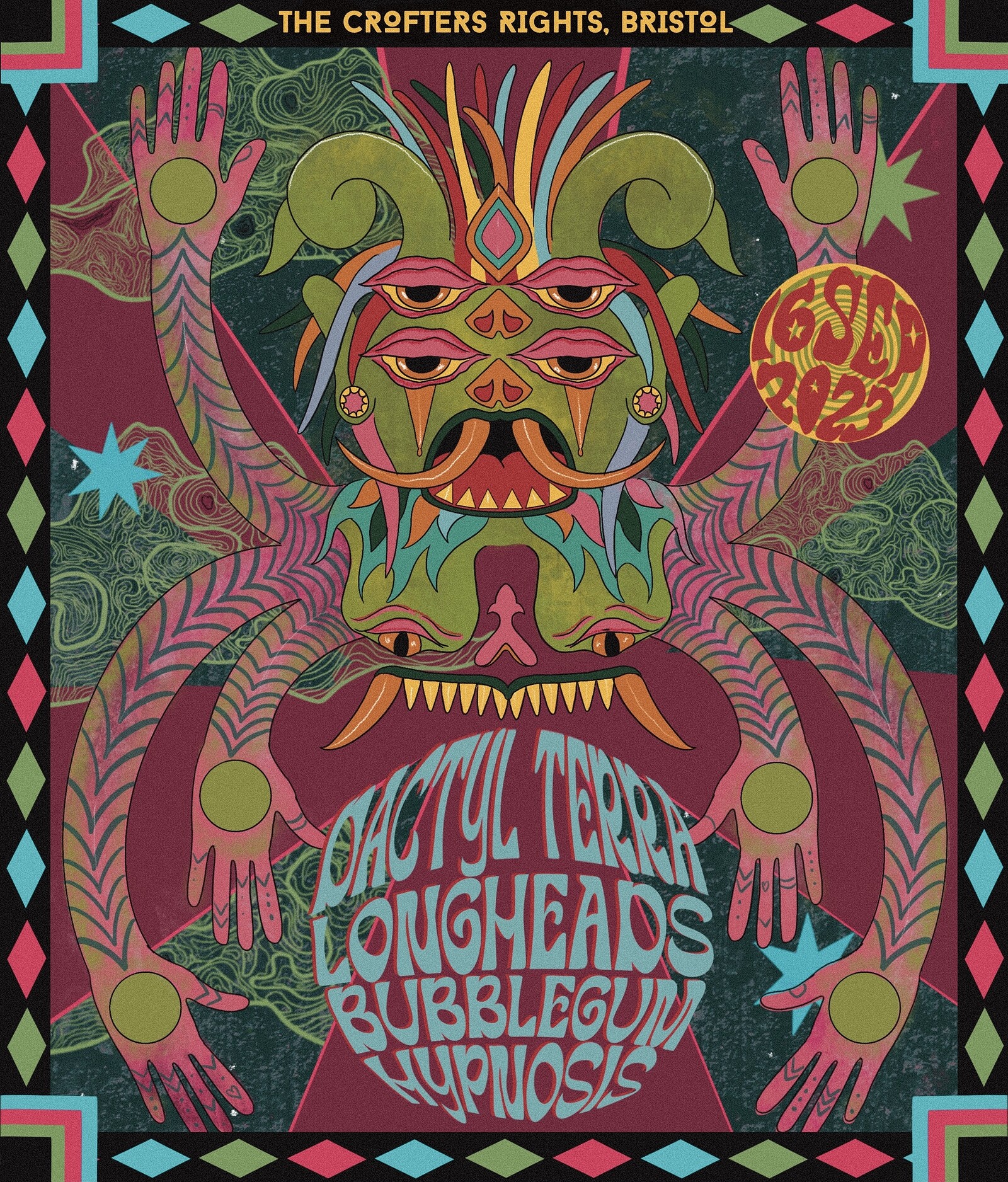 DACTYL TERRA / LONGHEADS / BUBBLEGUM HYPNOSIS at Crofters Rights