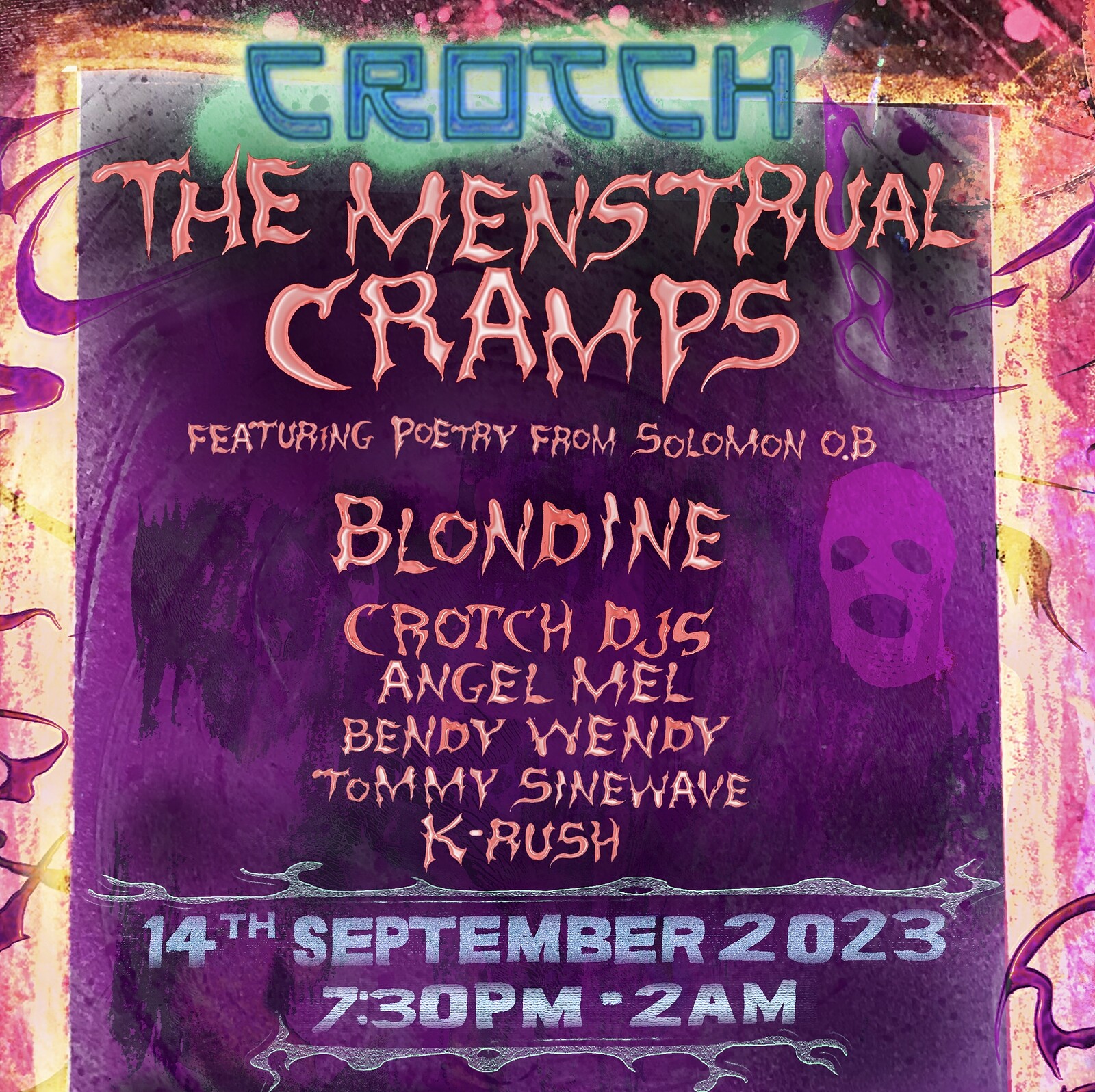 CROTCH w/ The Menstrual Cramps + afterparty at Strange Brew