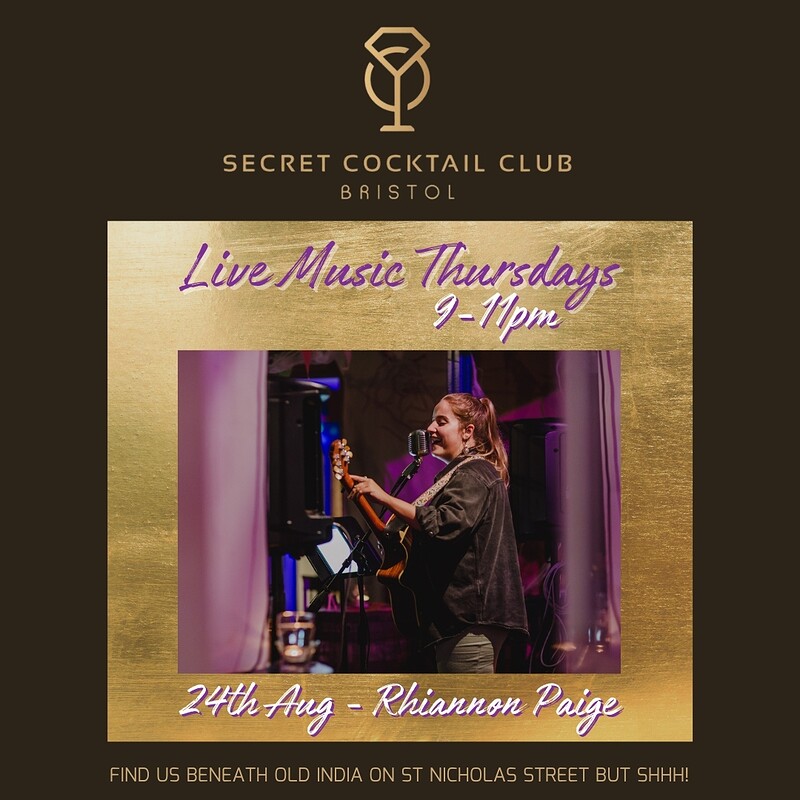 Music and Cocktails with Rhiannon Paige at Secret Cocktail Bar