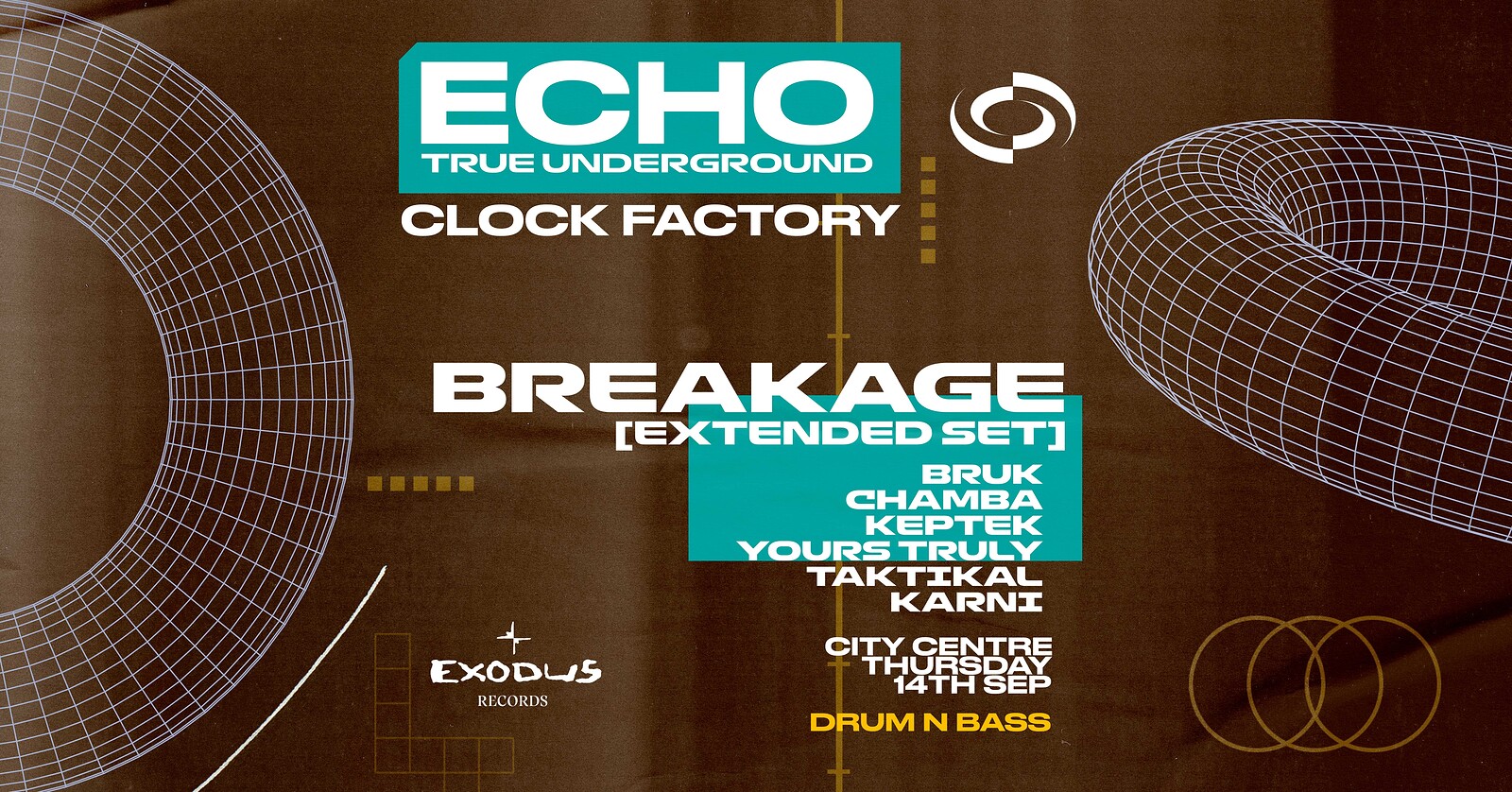 Echo x Exodus Records: Breakage at Clock Factory