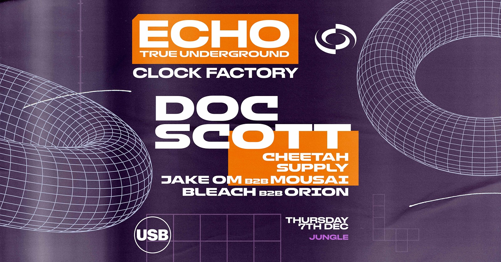 Echo x USB: Doc Scott + Cheetah at Clock Factory