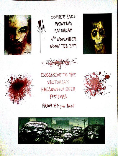 Zombie Face Painting at The Victoria