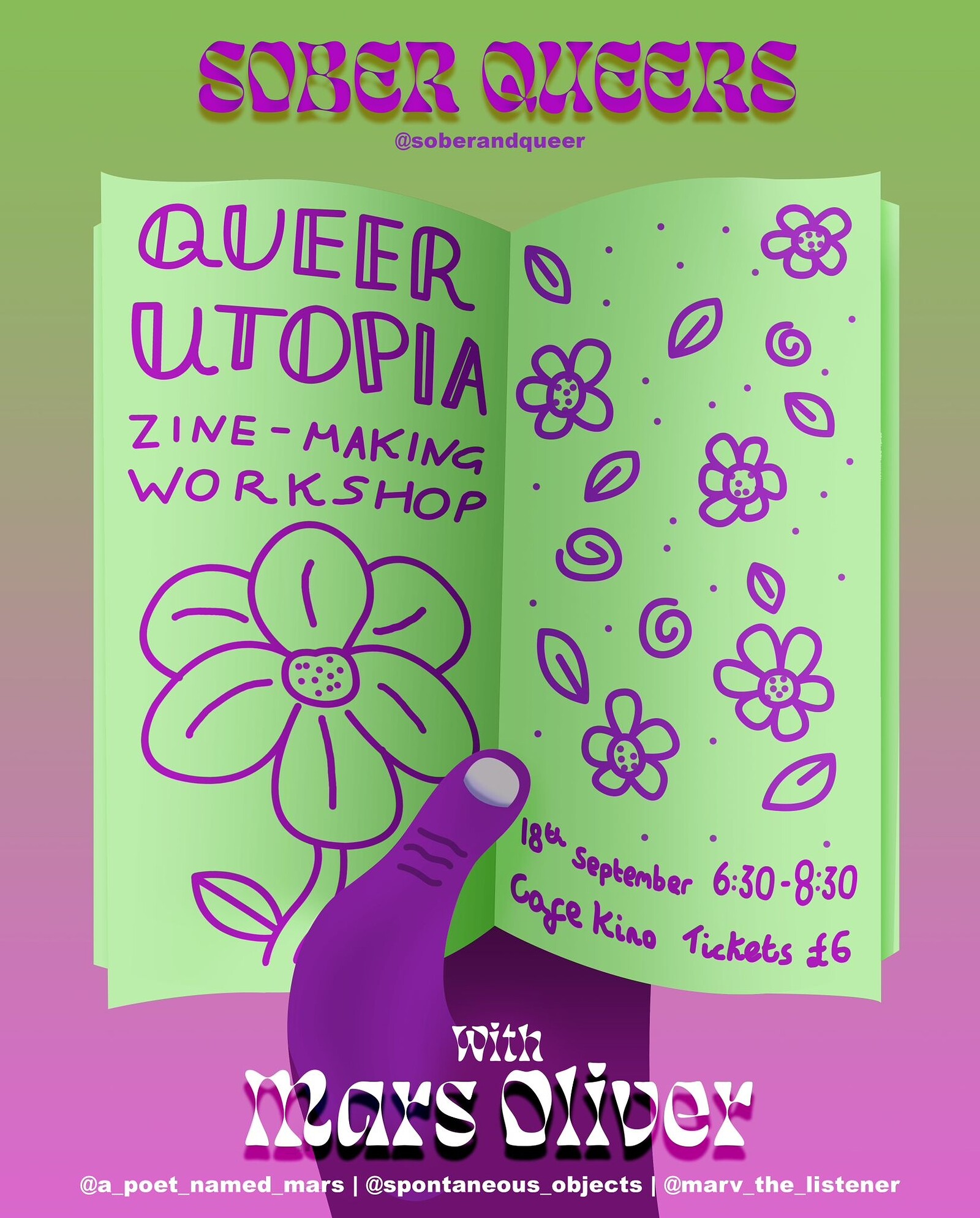 Sober Queers 'Queer Utopia' Zine-making Workshop at Cafe Kino
