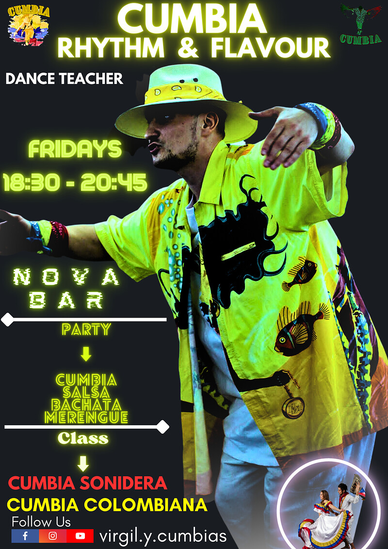 Latina Cumbia dance classes and party at Nova Bar
