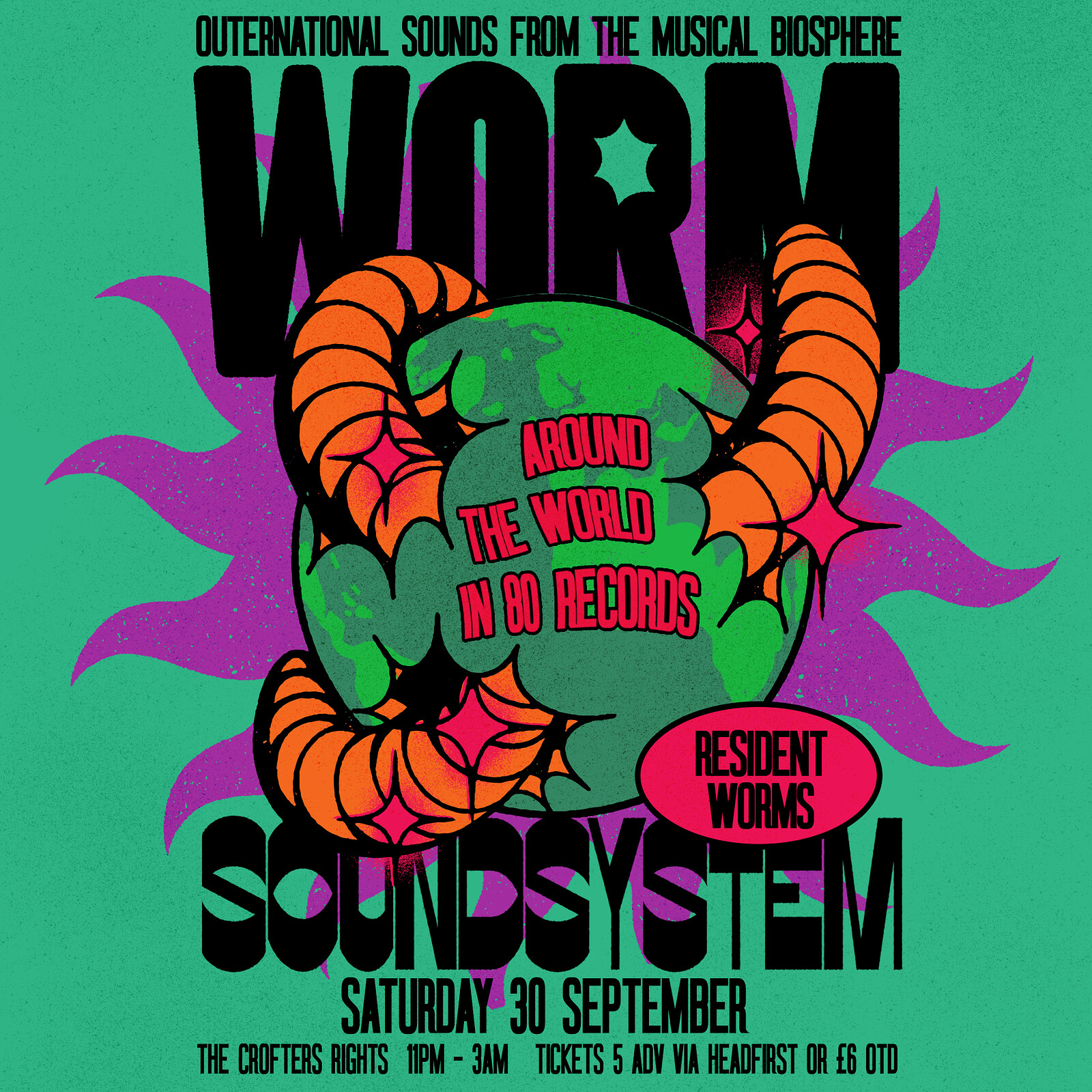 Worm Soundsystem: 'Around The World In 80 Records' at Crofters Rights