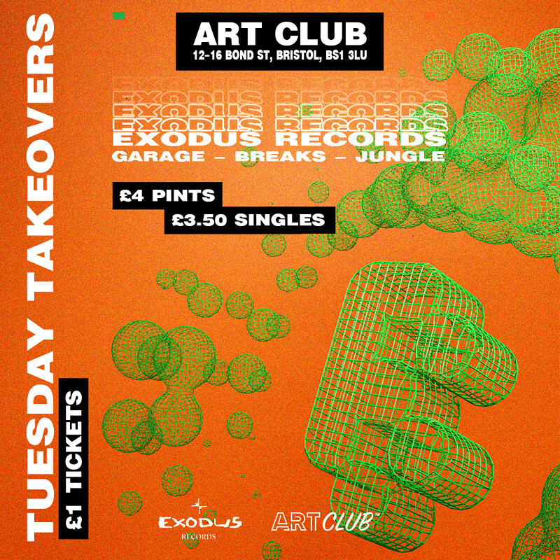 Art Club Pres: Tuesday Takeovers w/ Exodus Records at Art Club