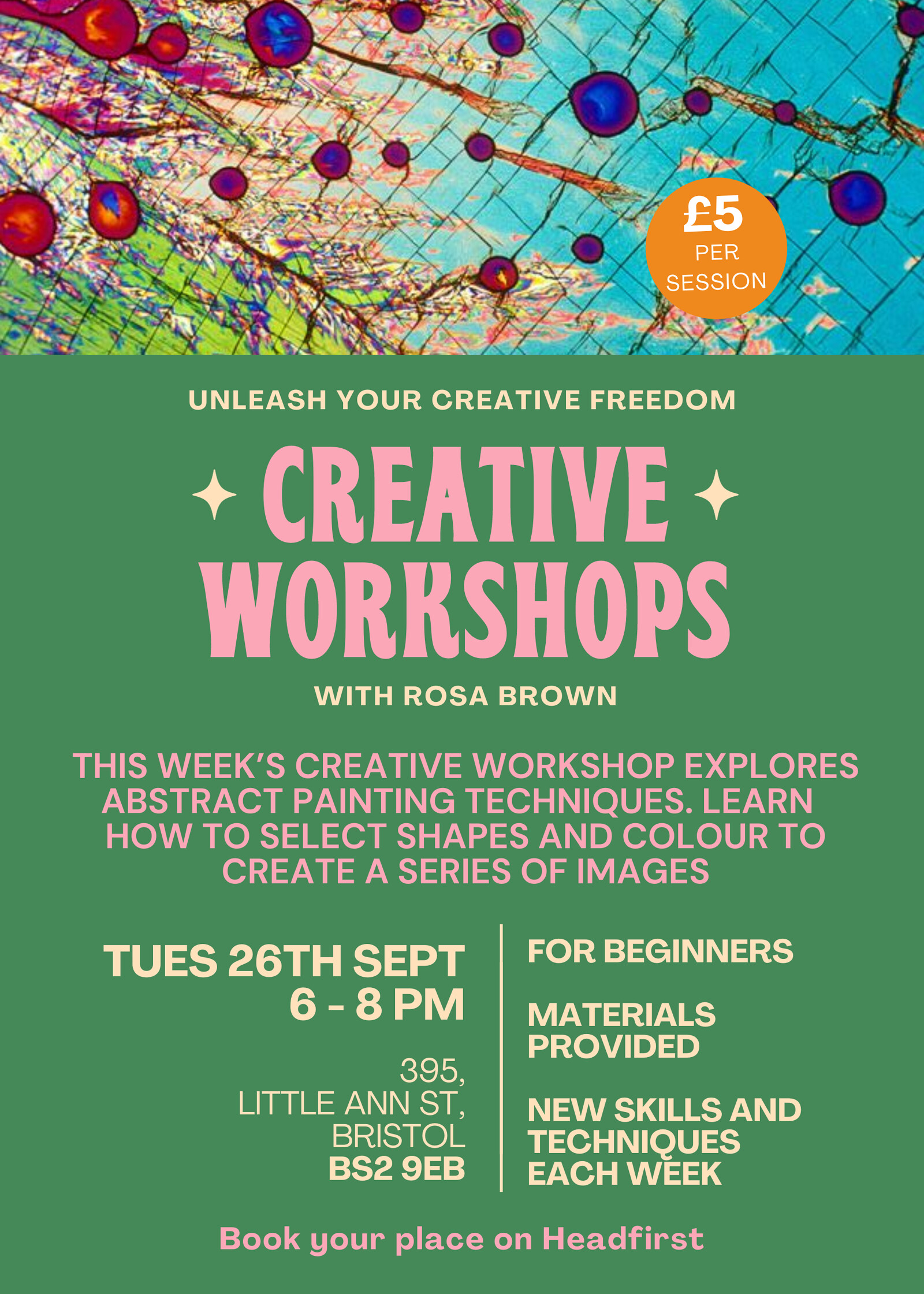 Creative Workshop series: Abstract painting at 395