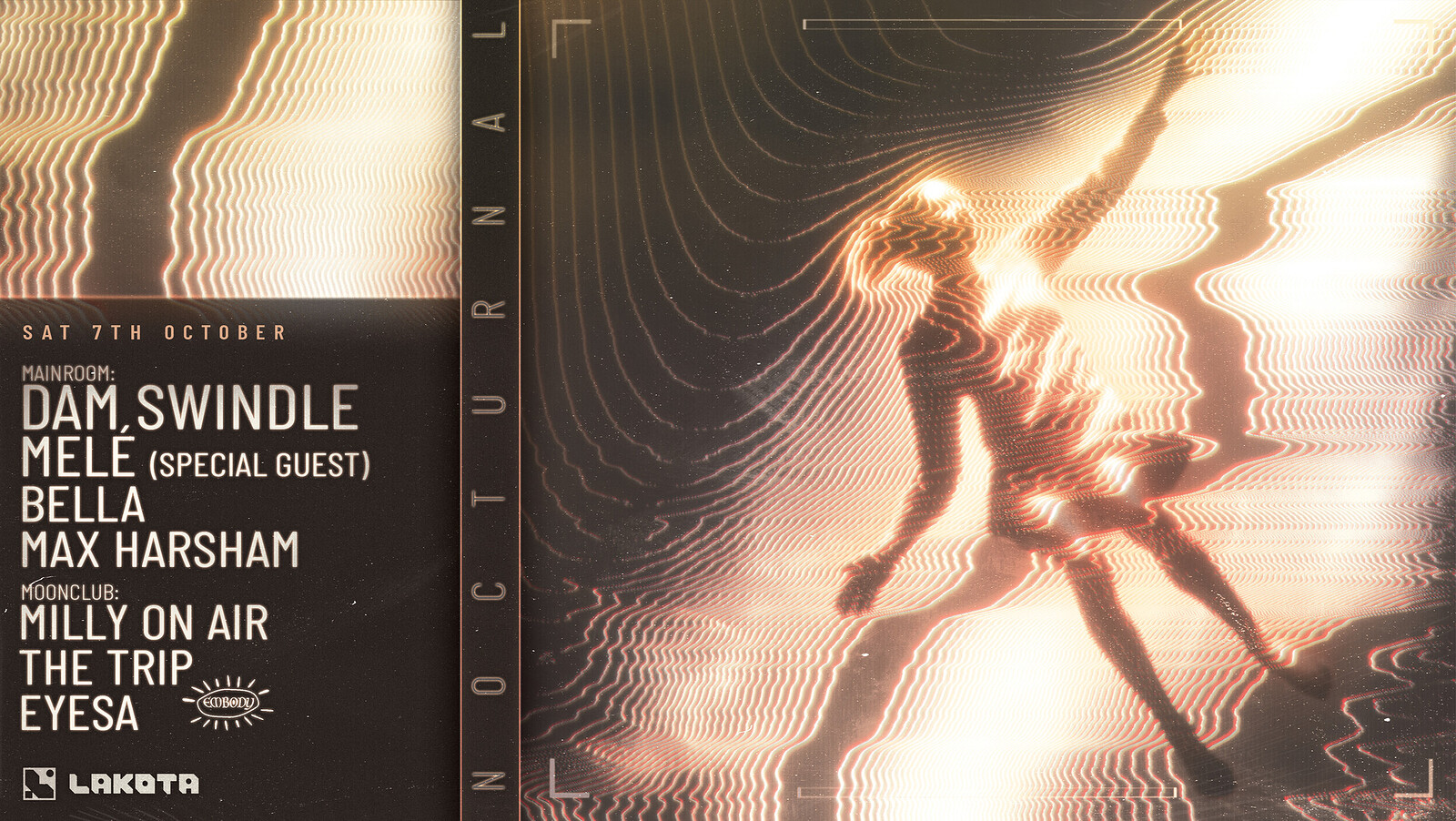 Nocturnal: Dam Swindle, Melé, BELLA + More at Lakota