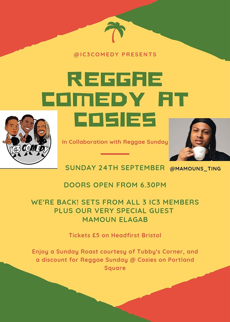 Reggae Comedy at Cosies