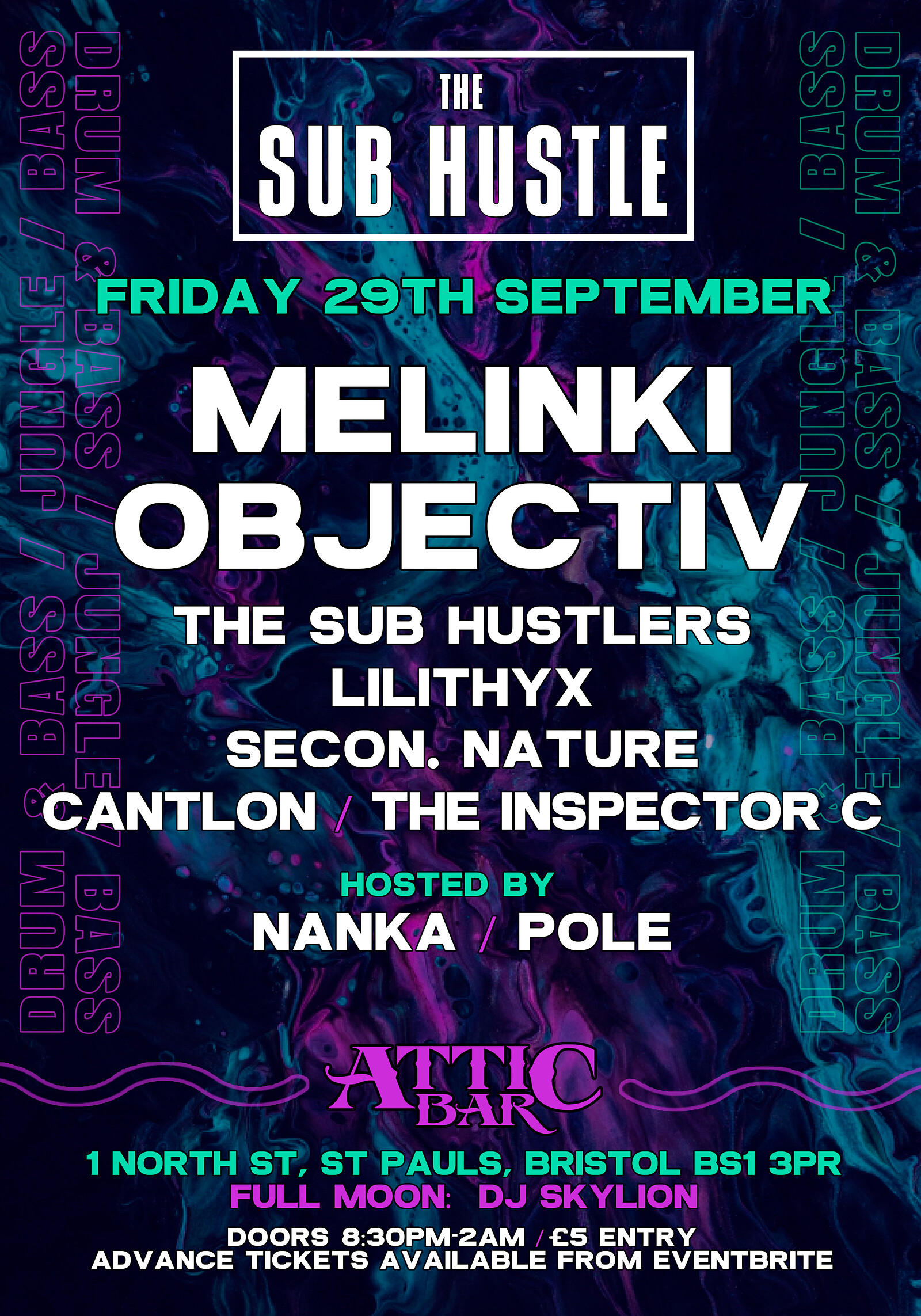 The Sub Hustle presents Melinki at The Attic Bar