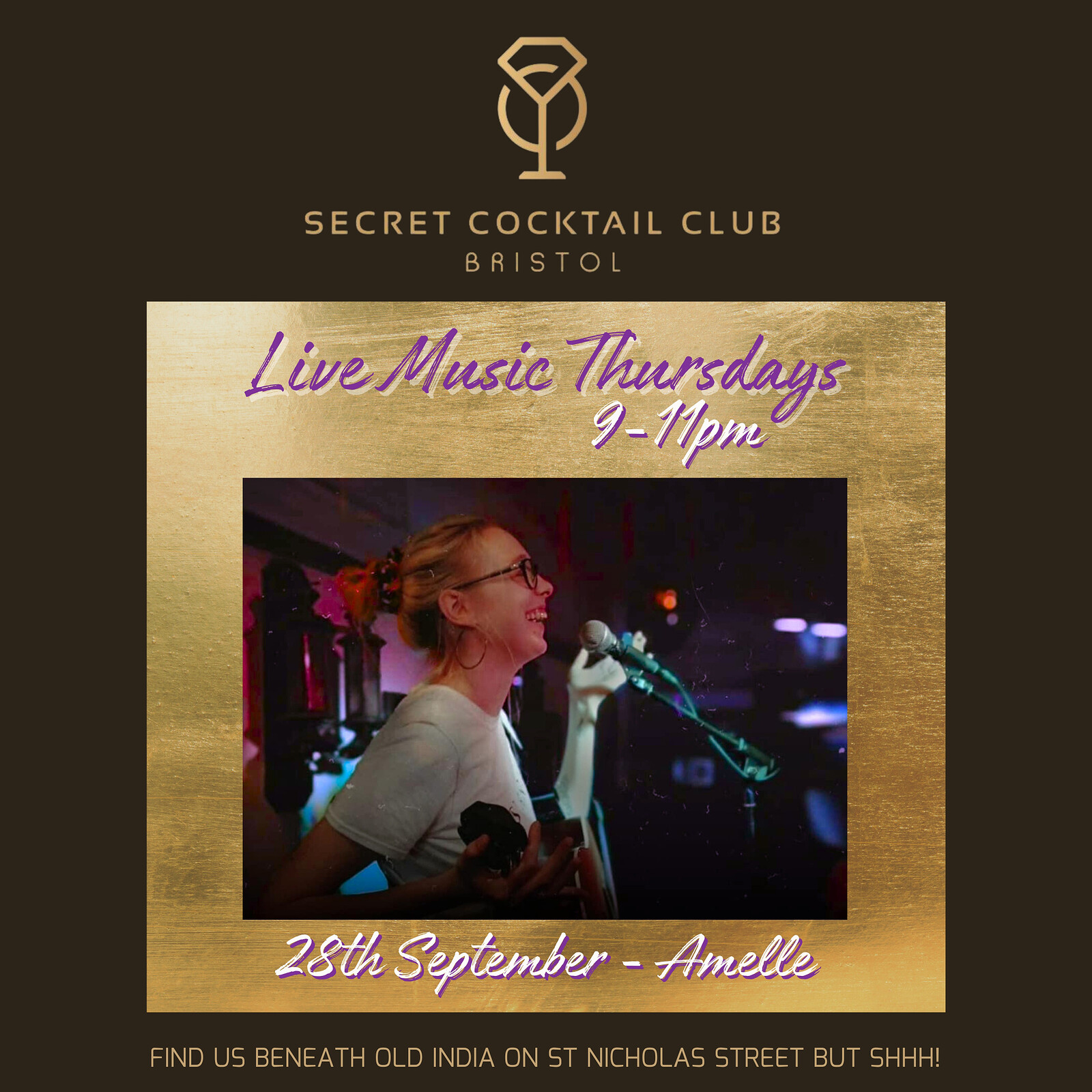 Amelle and Cocktails at Secret Cocktail Club