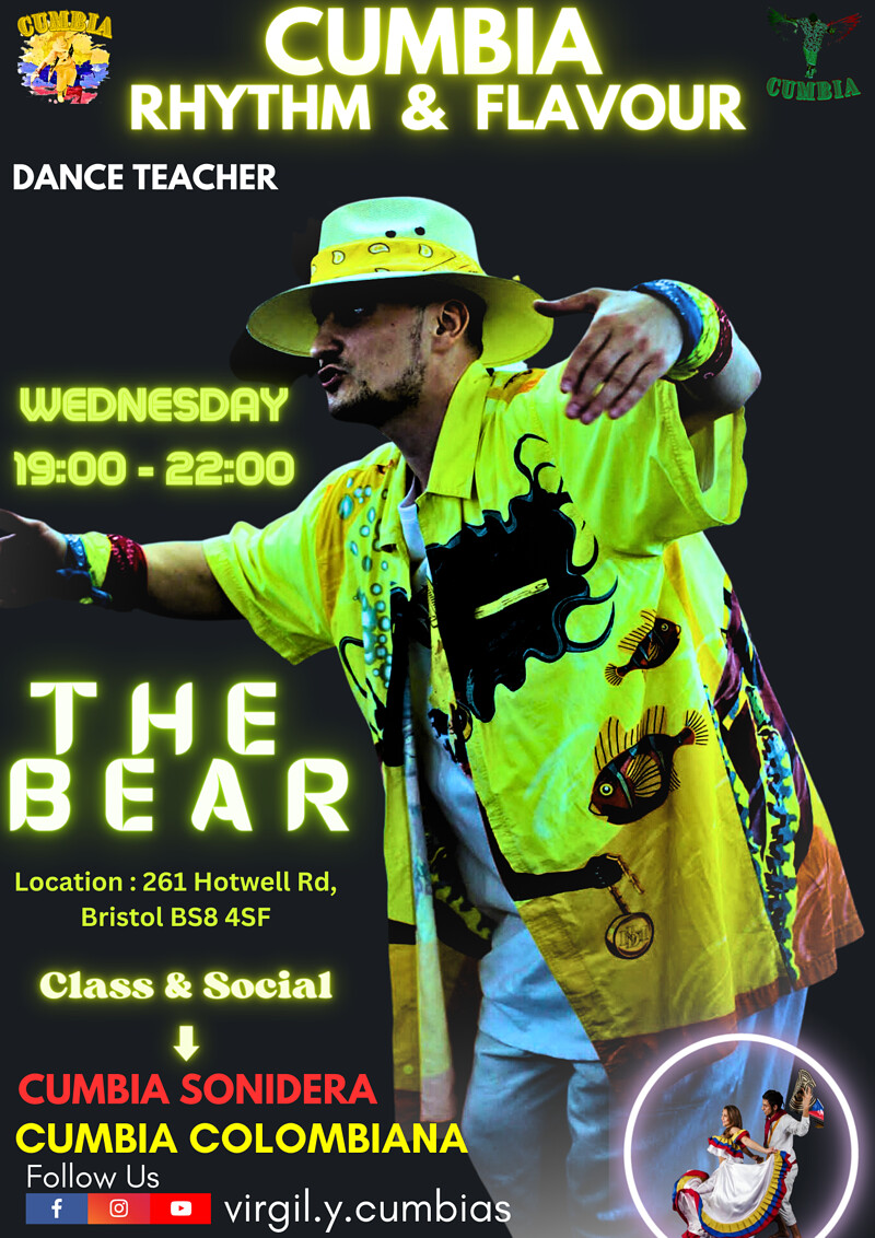 Learn dancing Cumbia for your soul at The Bear