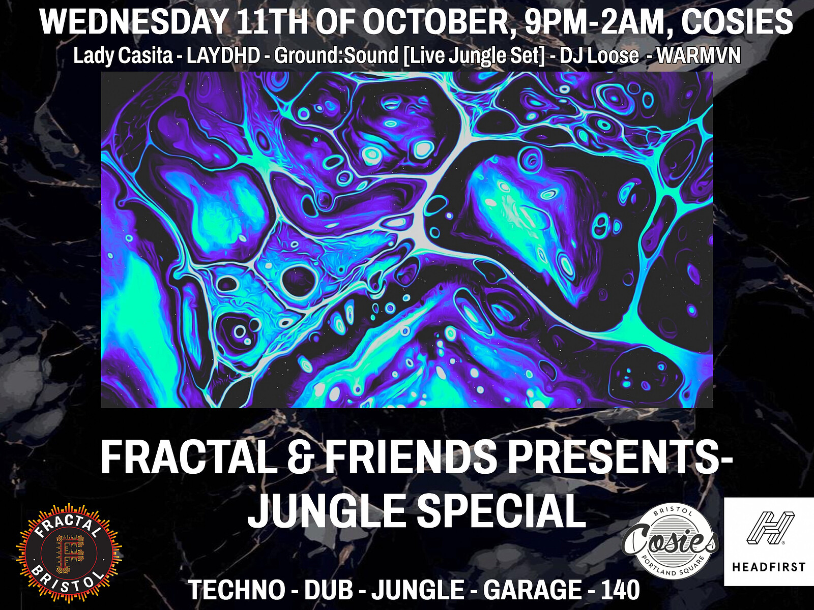 FRACTAL & FRIENDS PRESENTS- JUNGLE SPECIAL at Cosies