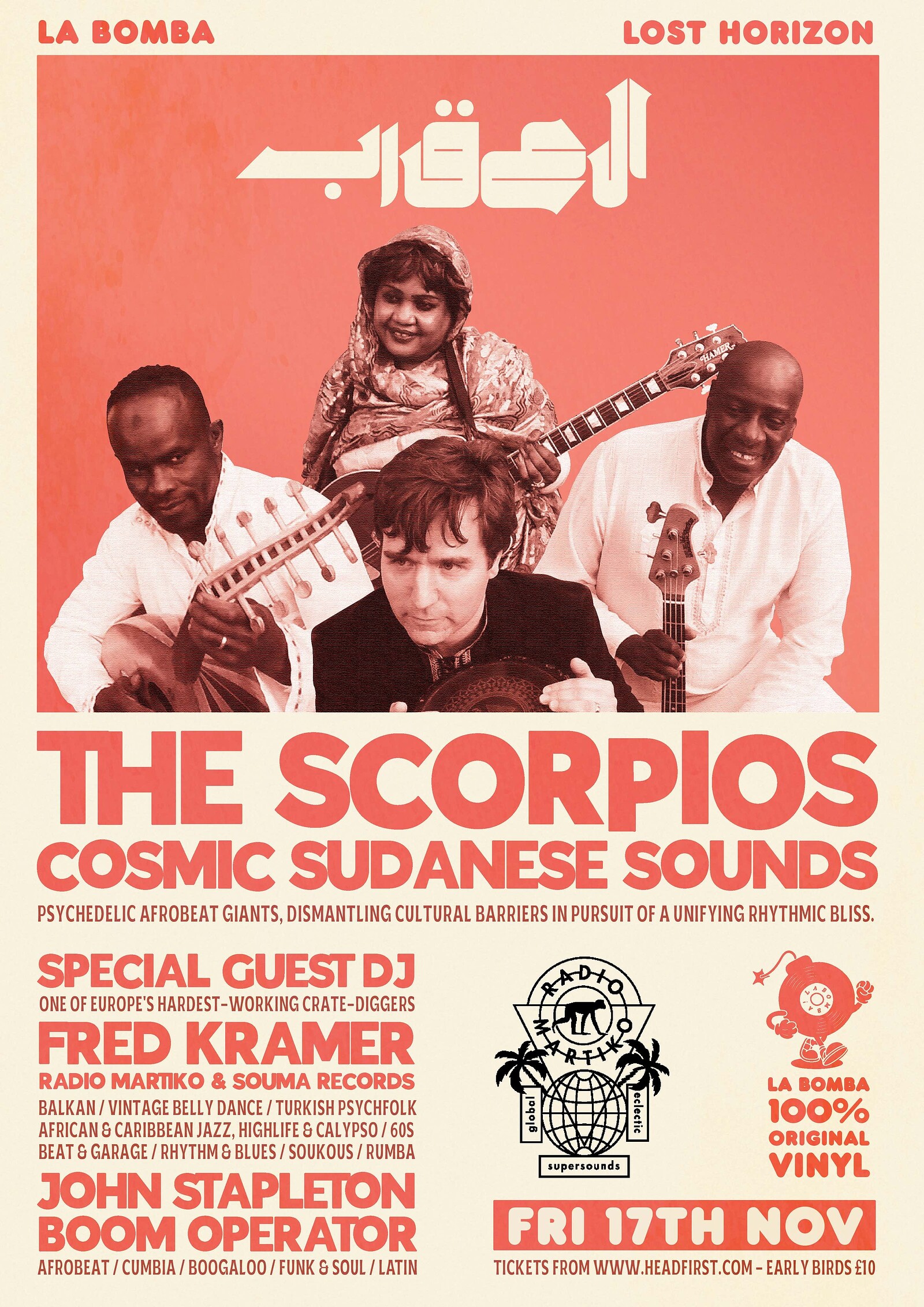 La Bomba with The Scorpios plus  DJ Fred Kramer at Lost Horizon