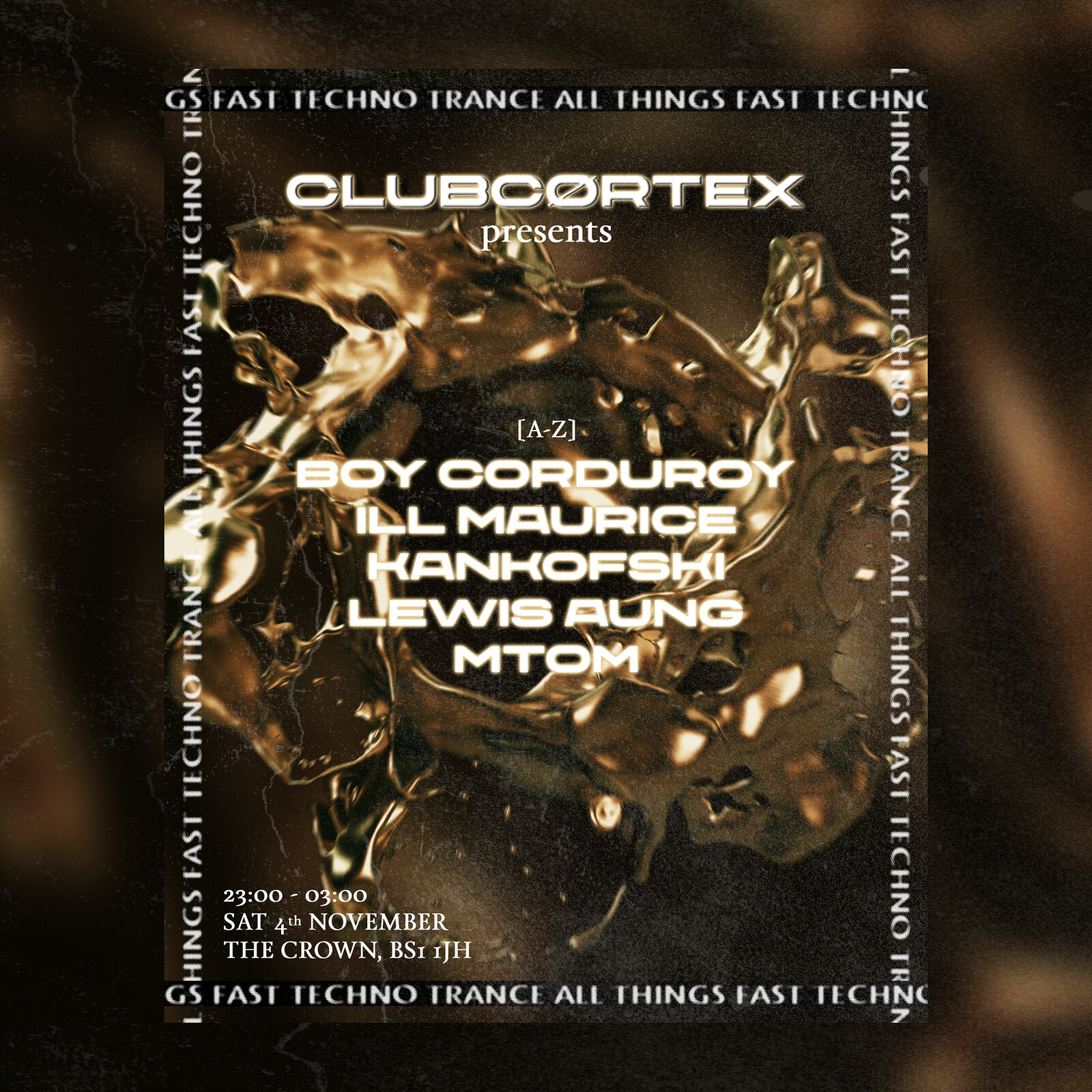 CLUBCØRTEX: Lewis Aung, MTOM, Kankofski + more at The Crown