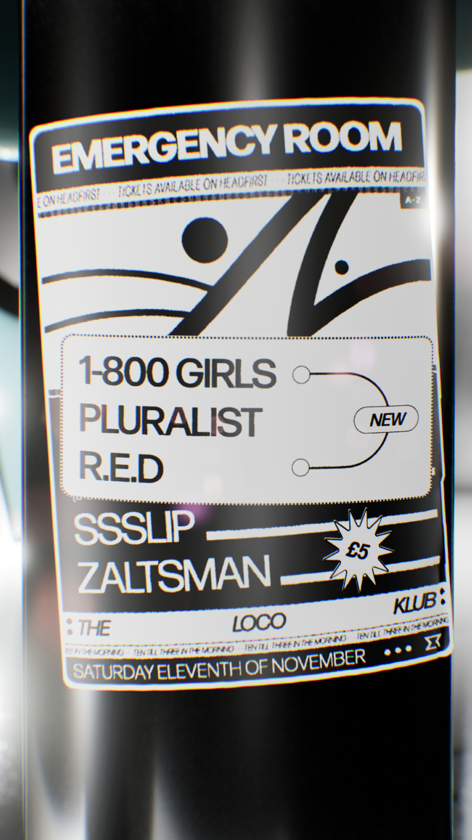 ER w/ 1-800 Girls, Pluralist, SSSLIP, R.E.D at Loco Klub