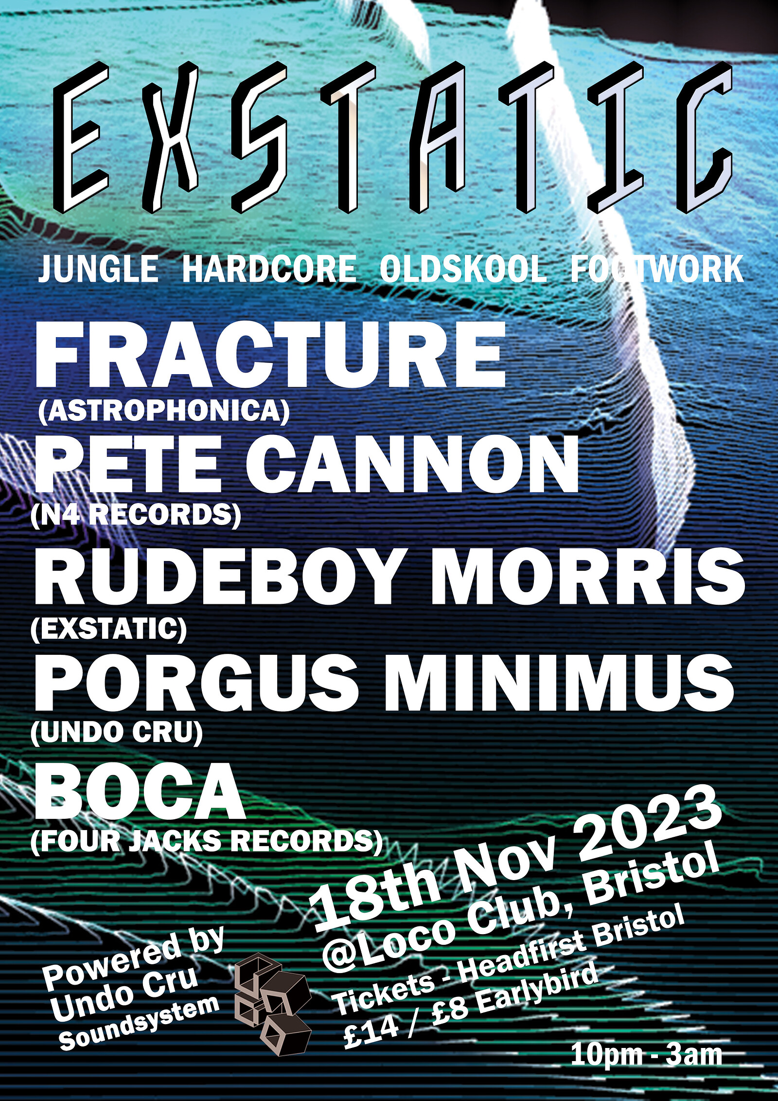 Exstatic - Fracture, Pete Cannon, Boca + More at Loco Klub