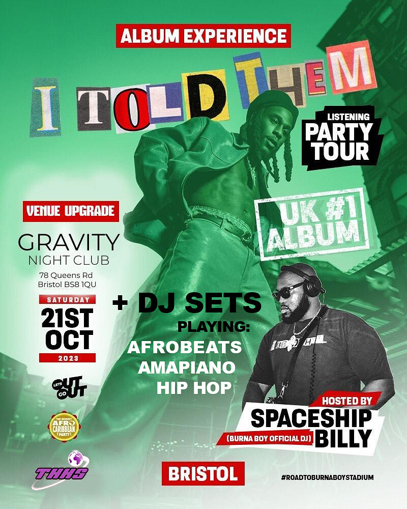 Burna Boy Official Album Party & Afrobeats Night at Gravity Nightclub