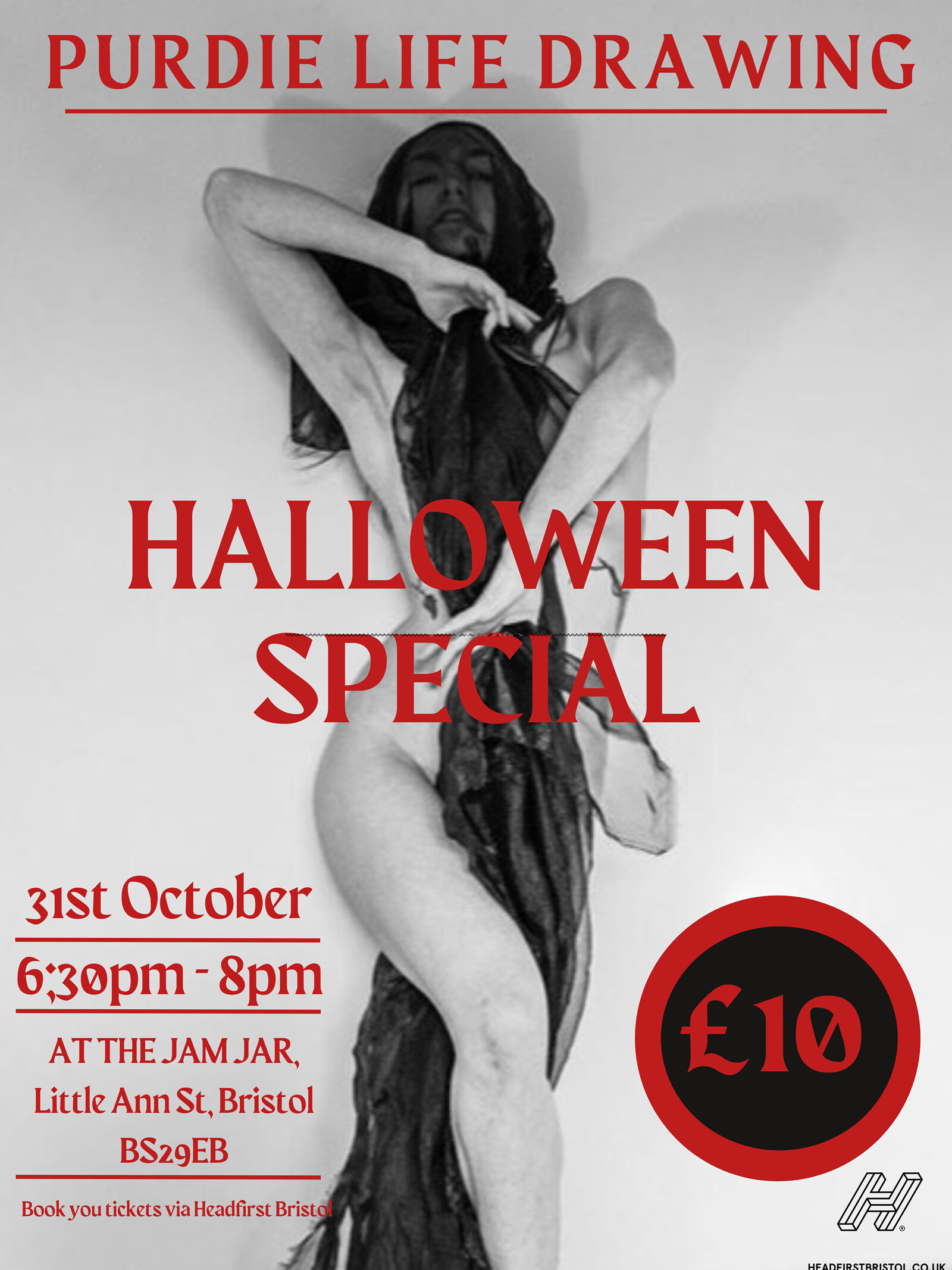 Purdie Life Drawing Halloween Special at The Jam Jar