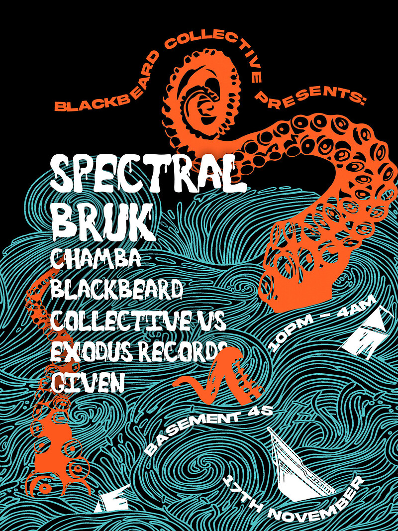Blackbeard Collective: SPECTRAL, BRUK, CHAMBA +++ at Basement 45