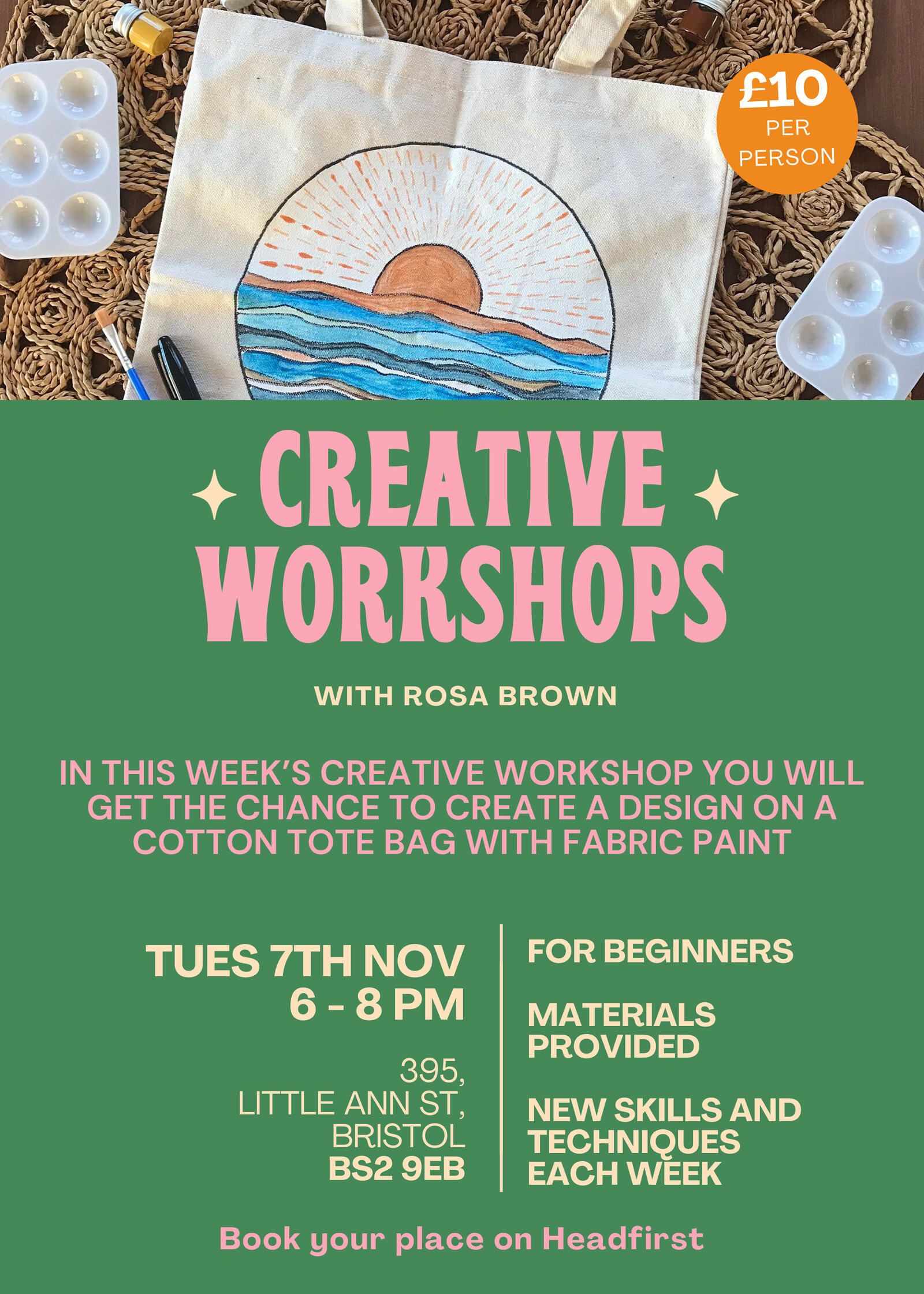 Creative workshop: Tote bag painting at 395