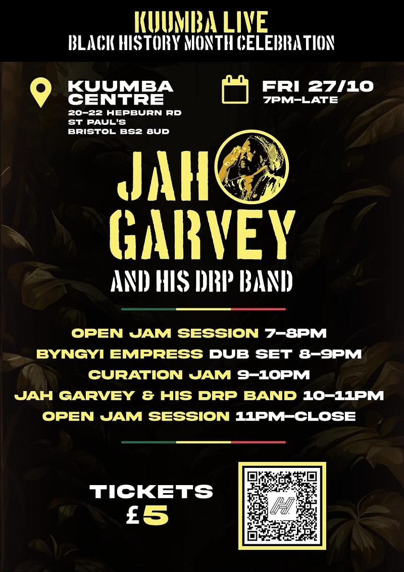 Jah Garvey & Dada Ras Band at Kuumba Centre