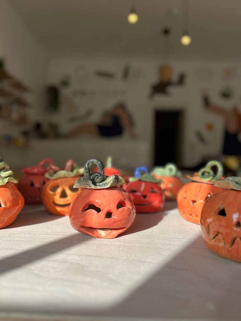 BYOB make a ceramic pumpkin at Will Clay Studios