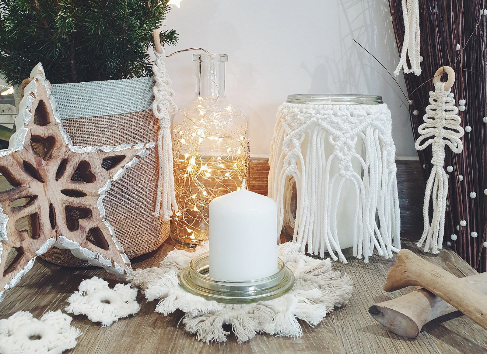 Make an Upcycled Macramé Christmas Candleholder at Prior Shop Cabot Circus
