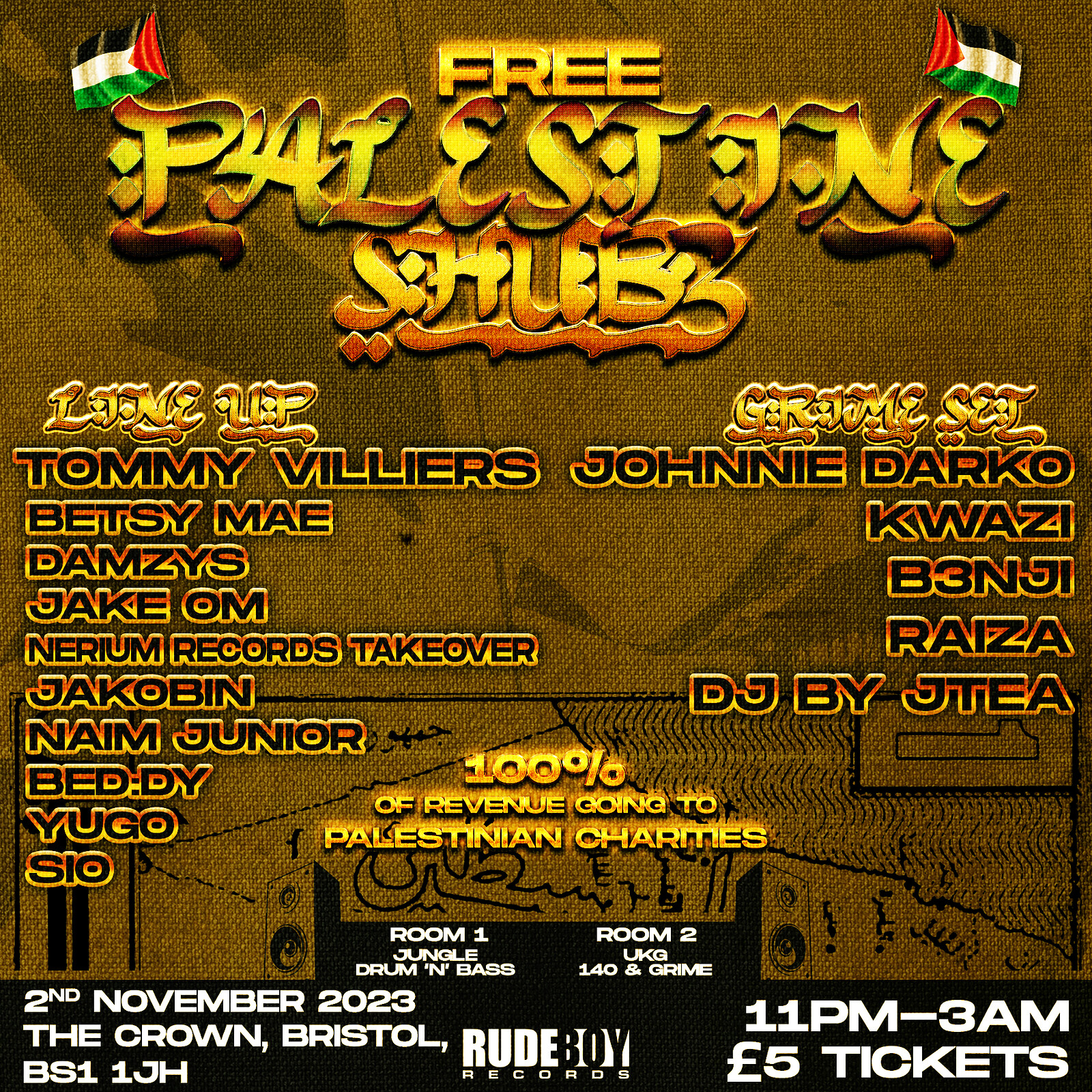 FREE PALESTINE SHUBZ at The Crown