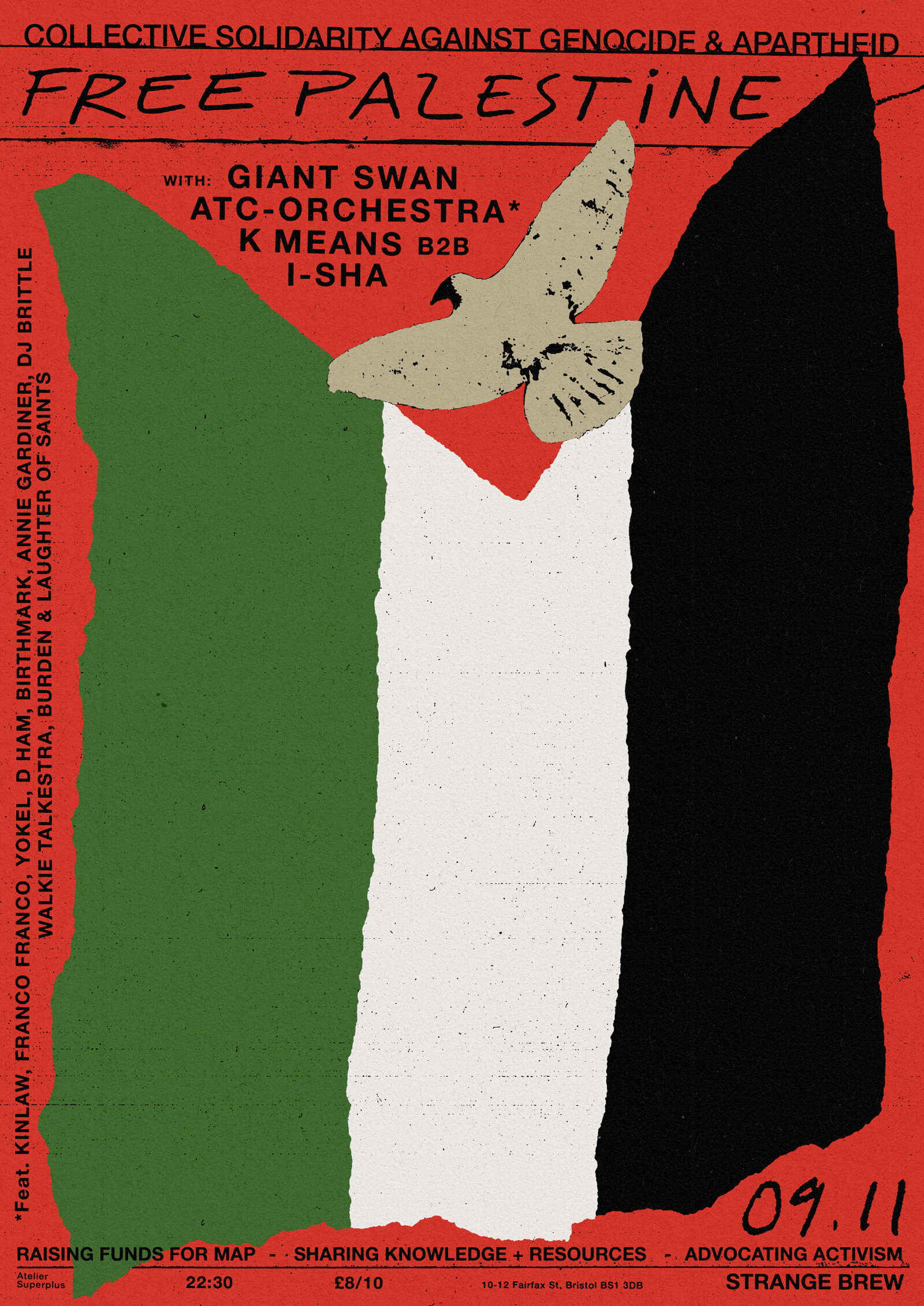 Free Palestine at Strange Brew