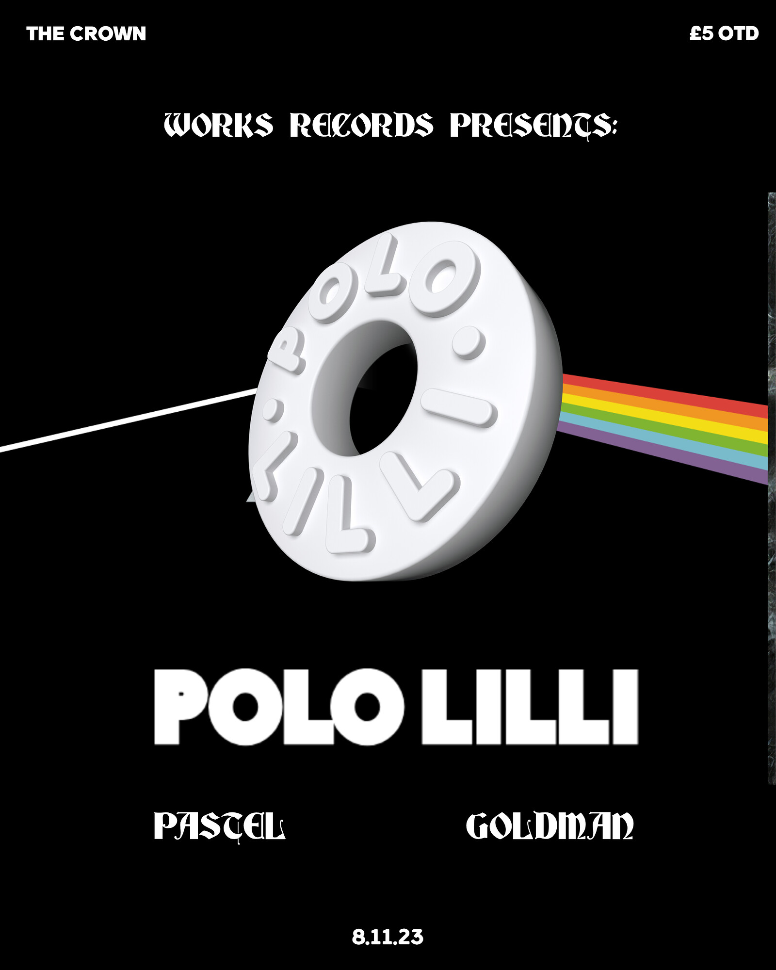 WORKS: Polo Lilli, Pastel, Goldman at The Crown