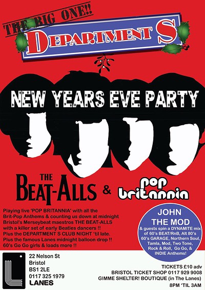 New Years Eve Party Dept S at The Lanes